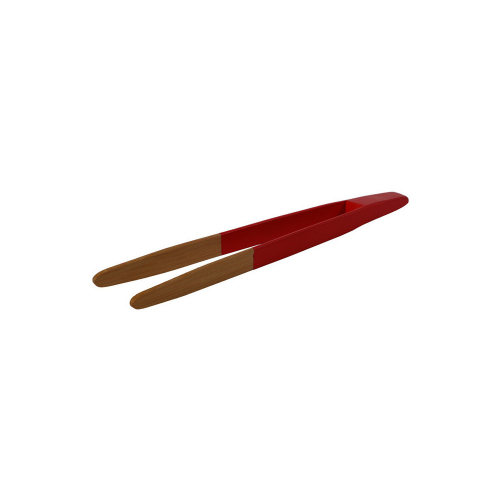 Broodrooster Tang, Bamboe, Magnetisch, Rood, 24 cm - Pebbly