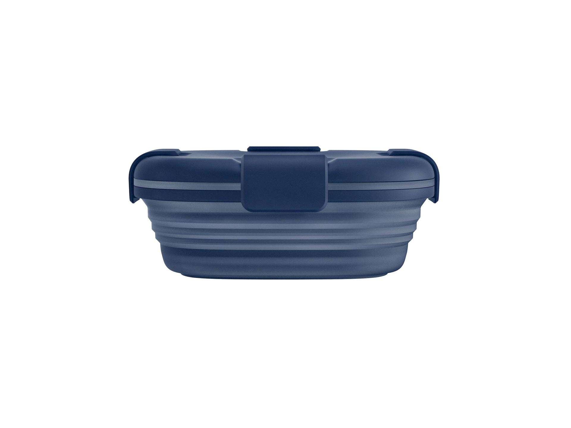 Lunchbox Bowl, Denim Translucent - 700ml - Donker Blauw / Transparant - Opvouwbaar | Stojo