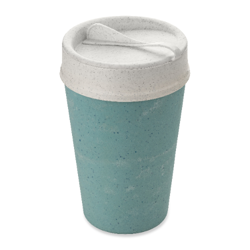 Dubbelwandige Koffiebeker met Deksel, 0.4 L, Organic, Frosty Blauw - Koziol | Iso To Go