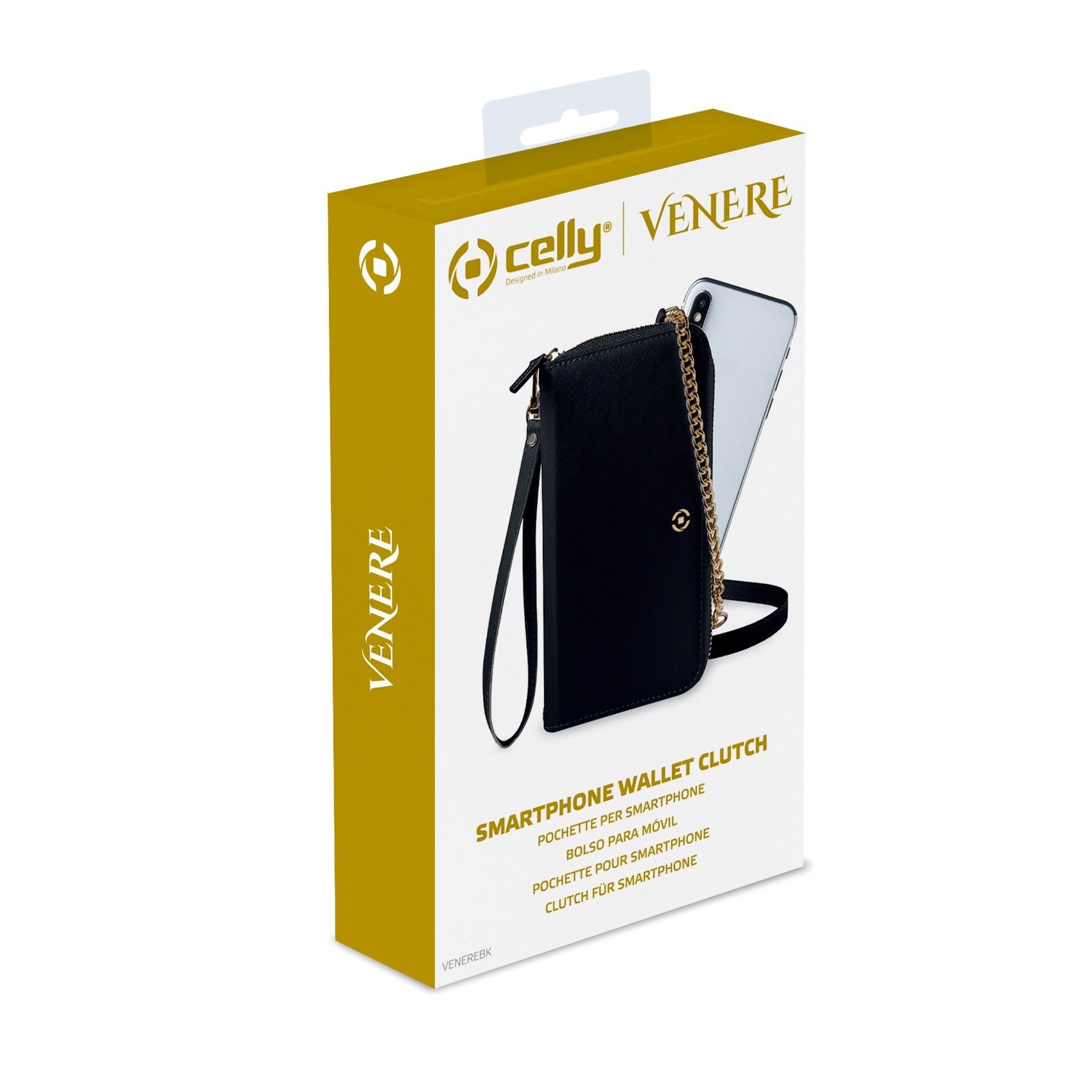 Venere Beschermtasje voor Smartphone, Zwart - Celly