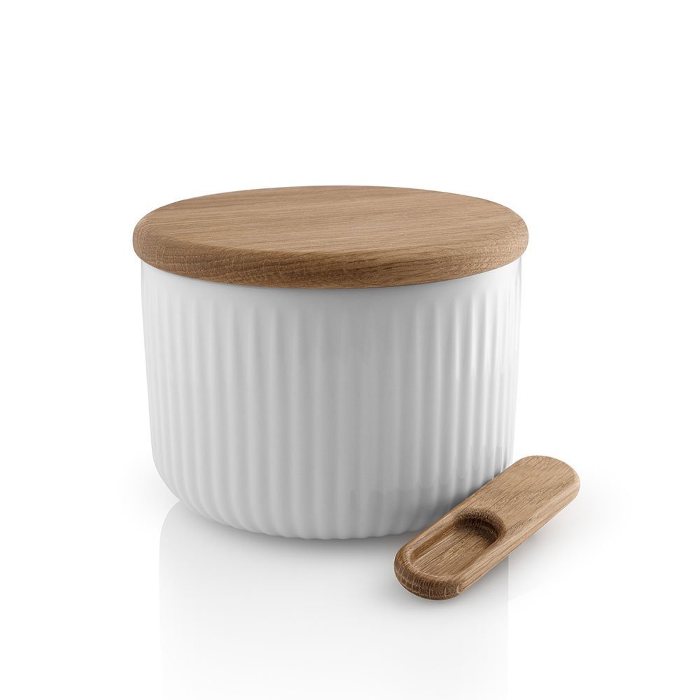 Legio Nova Zoutdoosje met Deksel en Lepel - Ø 10.5 cm - Wit - Eva Trio