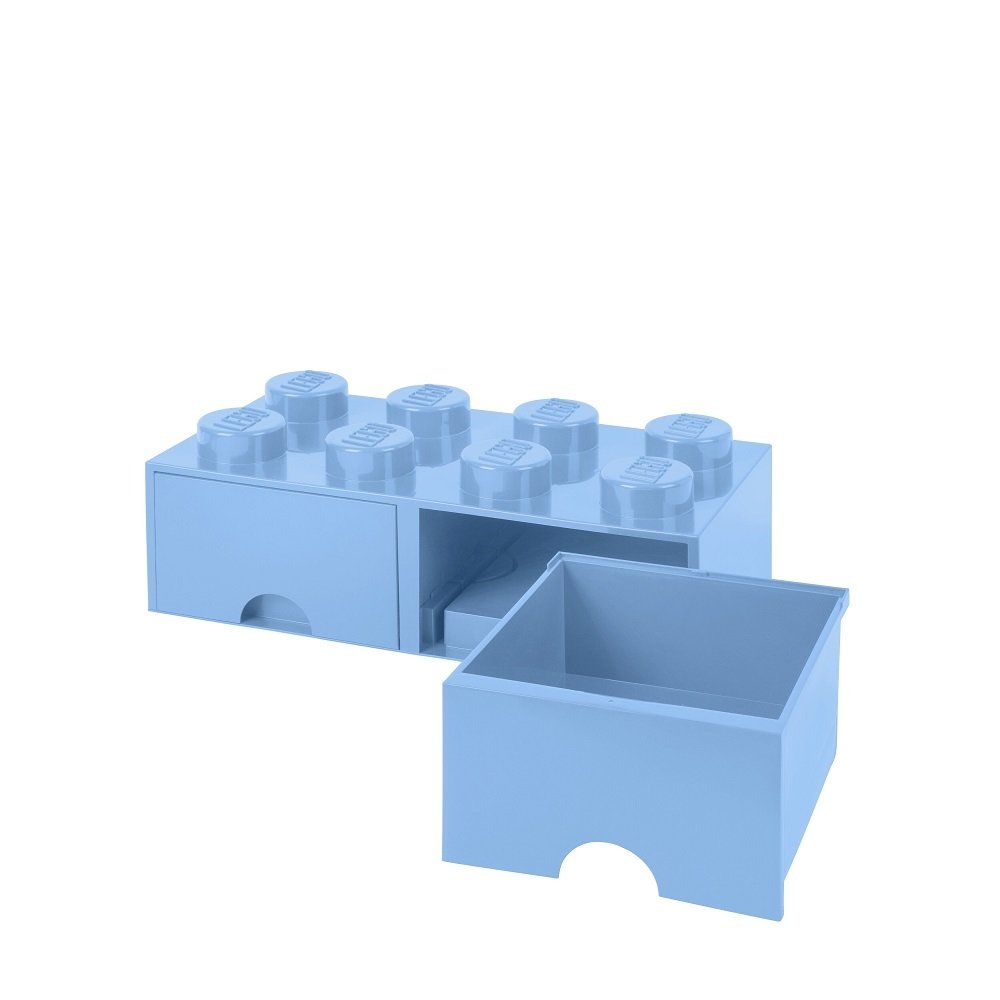 Opberglade Brick 8, Lichtblauw - LEGO