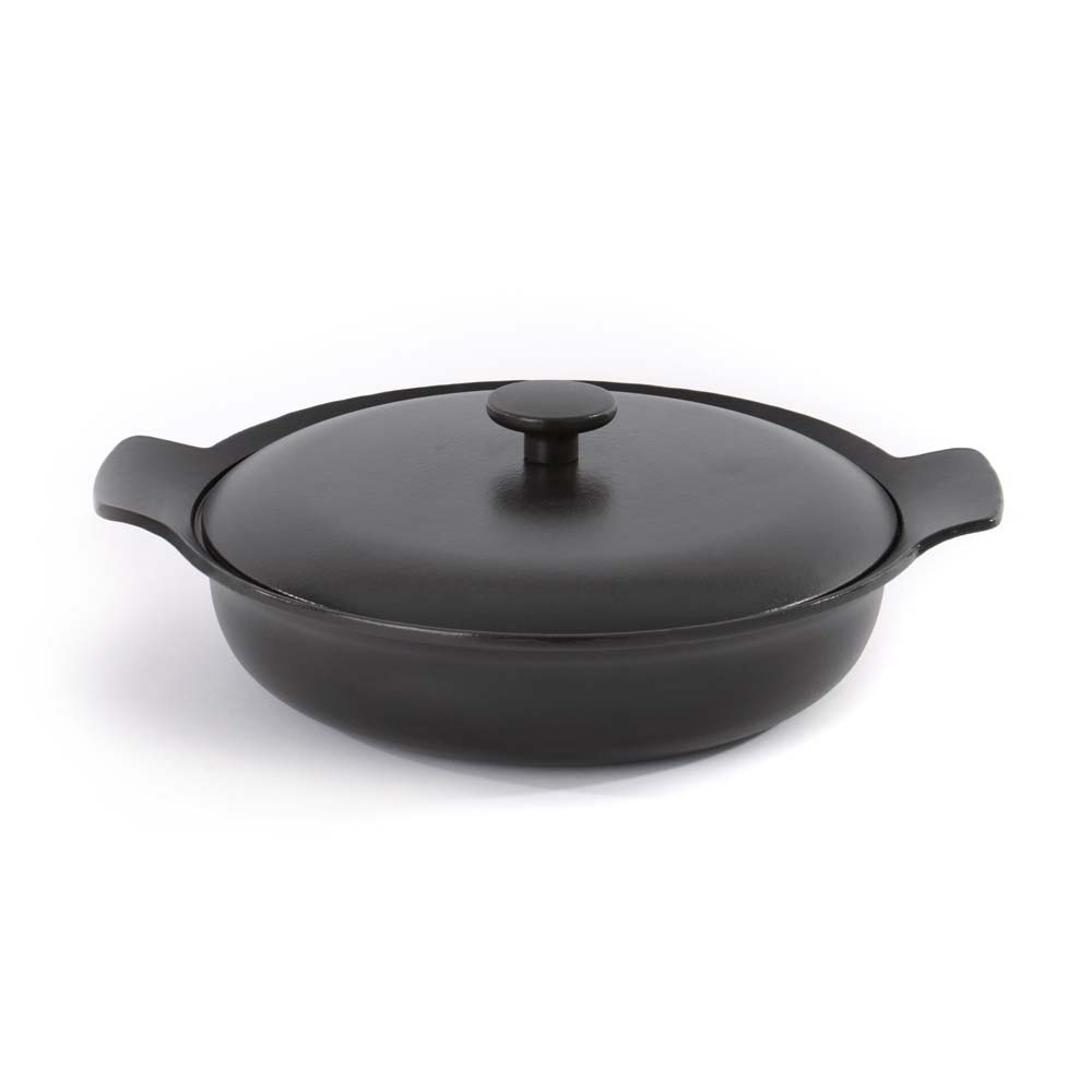 Braadpan met deksel 28 cm, Gietijzer, Zwart - BergHOFF | Ron