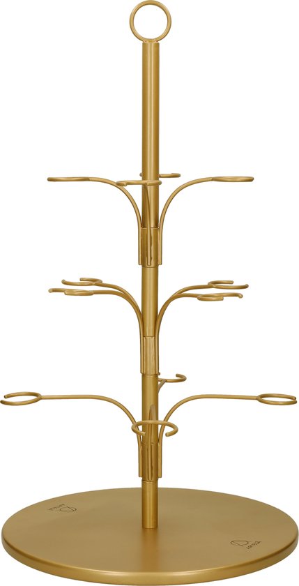 Etagère voor Gin en Cocktails, Cocktail Boom, Serveertoren, 34 x 34 x 54 cm, RVS, Goud - Artesà