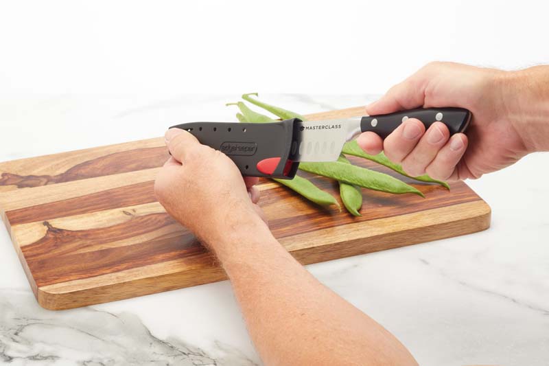 Santokumes 12cm, Zelfscherpend - RVS - Duurzaam - Santoku Knife - MasterClass | EdgeKeeper