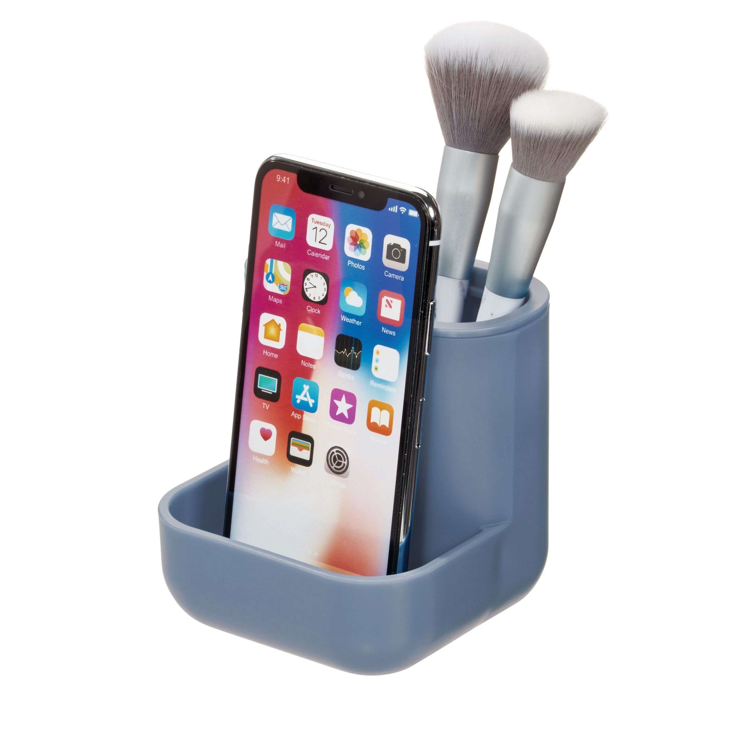 Badkamer Organizer, 3 Vakken, Kunststof, Blauw - iDesign | Cade