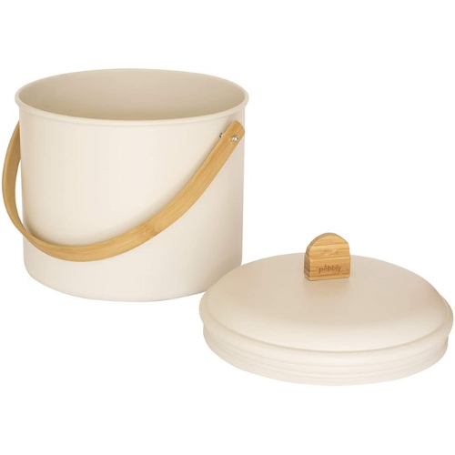 Compost Emmer, CrÃ©me, Metaal, 3.5 liter - Pebbly