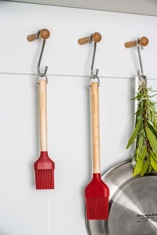 Bakkwast - Pastry Brush - Berkenhout, Siliconen - Flexibel - KitchenAid