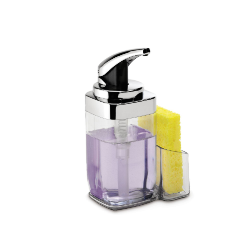 Zeepdispenser, Vierkant, 444 ml, Zilver - Simplehuman