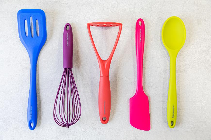 Keukengerei Set, Siliconen, 5 Delig, Gekleurd - ColourWorks | Brights