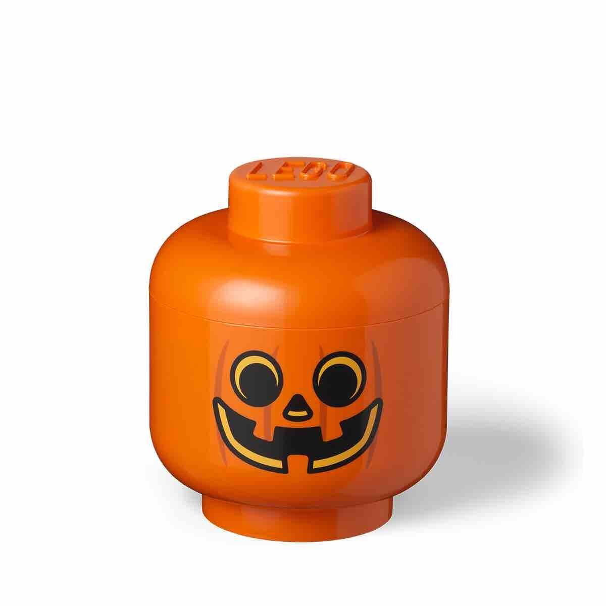 Opbergbox Iconic Hoofd Pompoen 24 cm, Oranje - LEGO