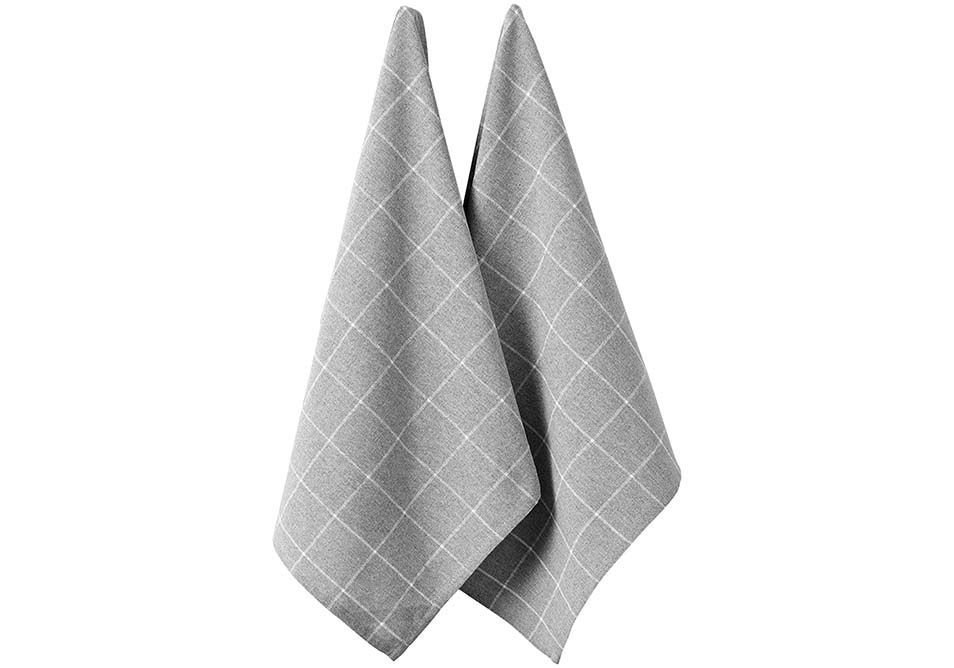 Keukendoek, Set van 2, Grijs, 45 x 70 cm  –  Ladelle | Eco Check
