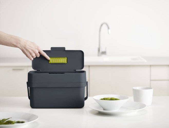 Compo 4 Food Afvalemmer, 4 liter, Ophangbaar - Joseph Joseph