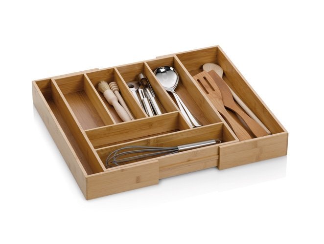 Bestekbak uitschuifbaar 35 cm x 43 cm, Bamboe - Kela | Kalma