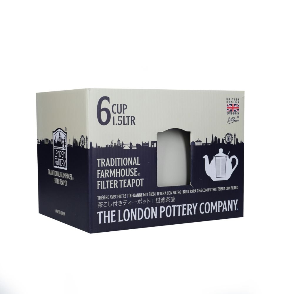 Theepot met Zeef, Keramiek, Nordic Grijs, 1.5 L - London Pottery | Farmhouse