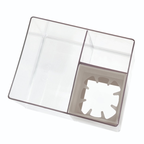 Haarverzorging Organiser, 18 x 13.5 x 13 cm, Kunststof, Transparant - iDesign | The Home Edit