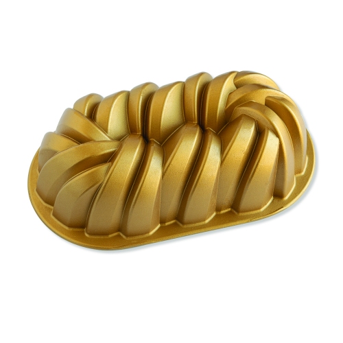 Bakvorm "75th Anniversary Braided Loaf Pan" - Nordic Ware | Premier Gold