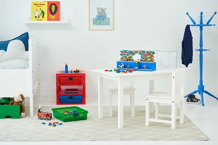 Opbergrek met 3 lades, Rood - LEGO