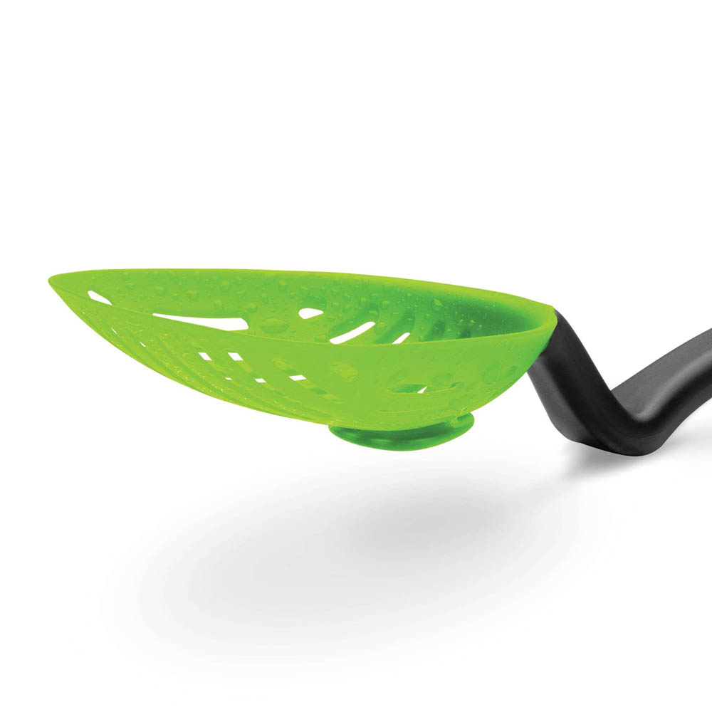 Schuimspaan Big Lestrain Lepel, Groen - Lepel met vergiet - 38,5cm - Kunststof | Dreamfarm