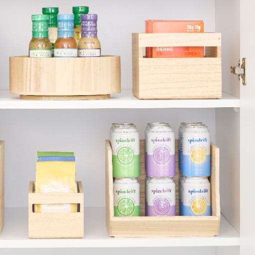 Opbergbox met Opening, 29.5 x 25.5 x 21 cm, Paulownia Hout - iDesign | Eco Wood