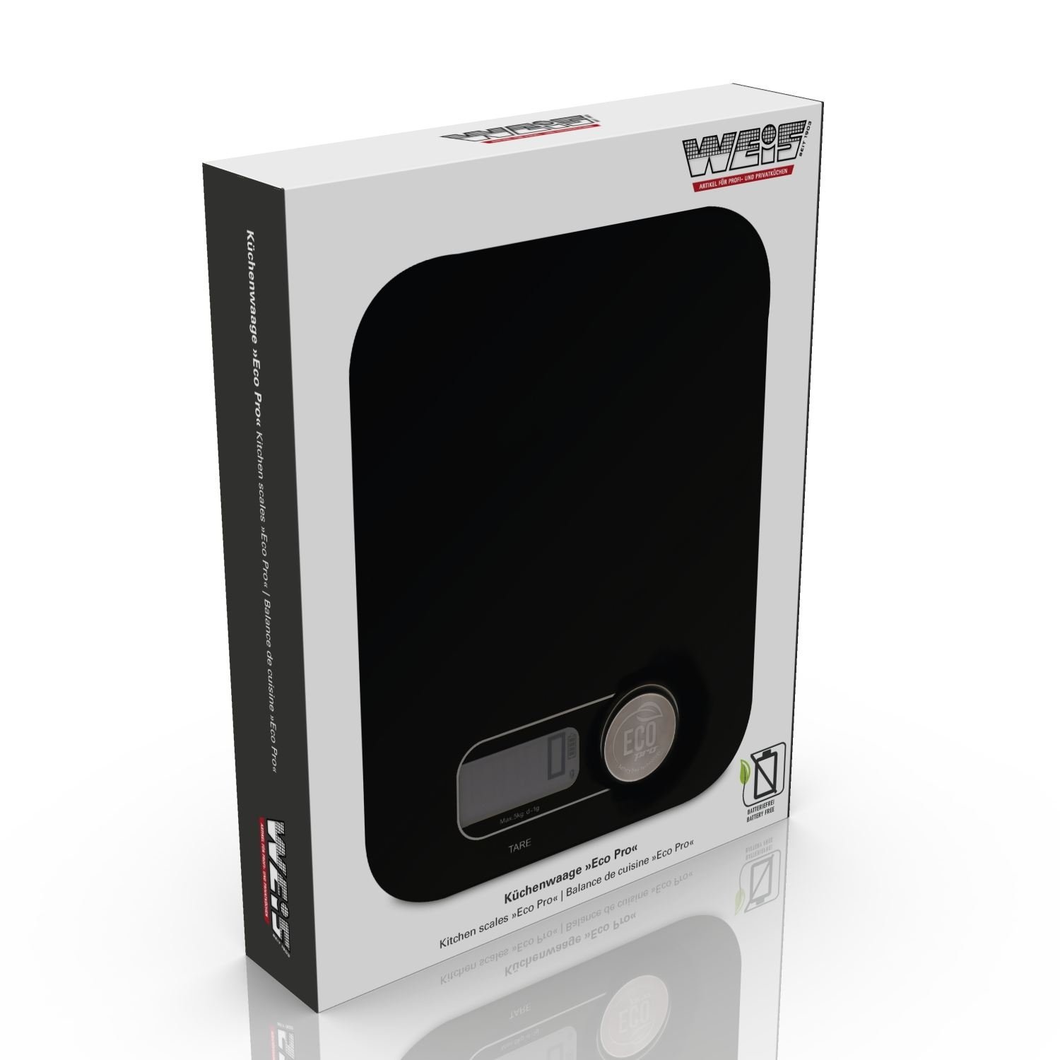 Keukenweegschaal, Zwart – Weis | Eco Pro