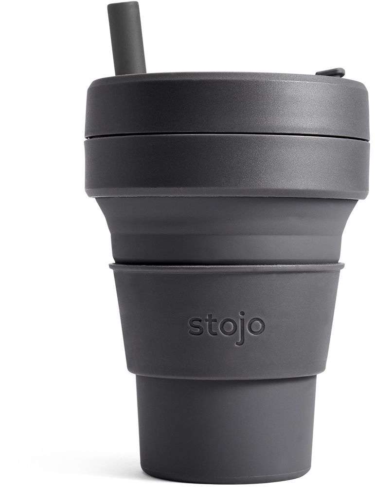 Biggie Cup, Carbon - 470 ml - Koffiebeker - Drinkbeker - Zwart - Opvouwbaar | Stojo