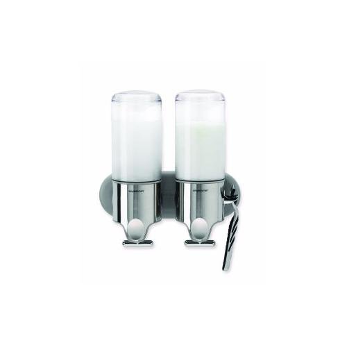 Simplehuman Zeepdispenser Wand Duo - RVS - 22.6x9.4x24.5 cm - Zilver