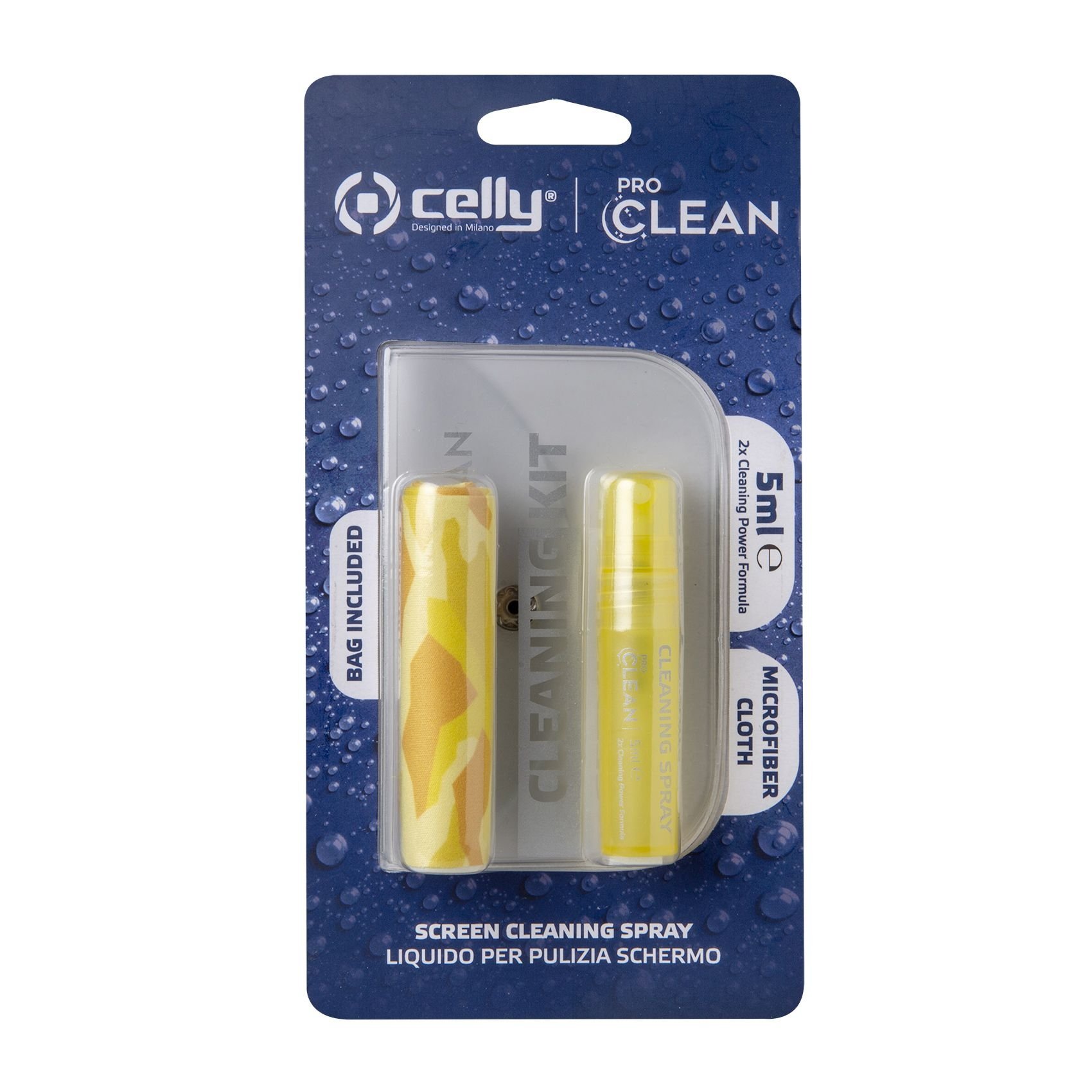 Touchscreen Schoonmaak Kit, 5 ml, Geel - Kunststof - Celly