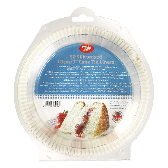 Voorgevormd Bakpapier, 21 cm, Set van 50 Stuks, Rond - Tala