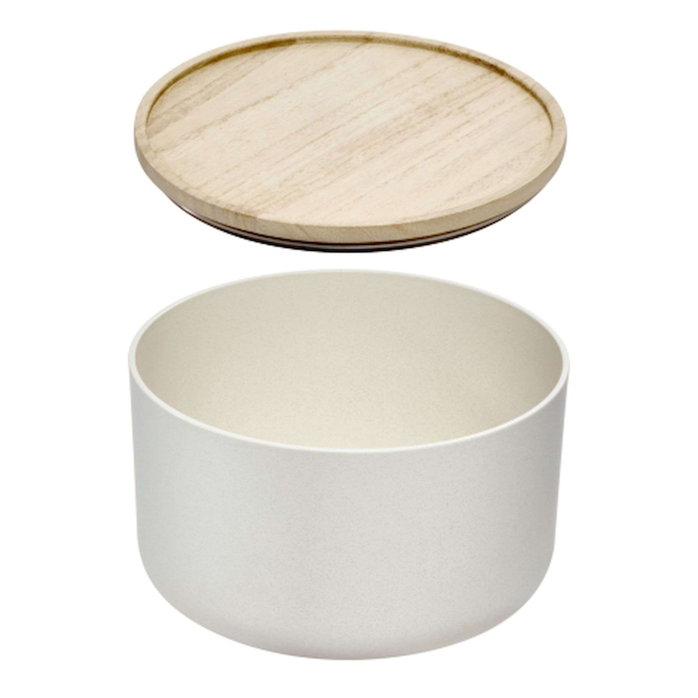 Mengkom met Deksel, Medium - Gerecycled kunststof en Paulownia Hout| Ro Pansino x iDesign