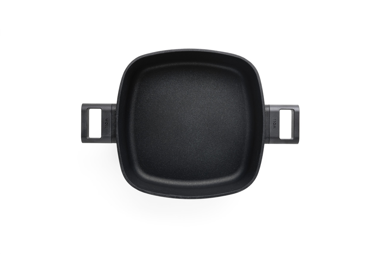 Braadpan, Kookpan, Vierkant, 24 x 24 cm, 3 L, Gerecycled Aluminium, QXR Non Stick, Inductie - Woll | EcoLogic QXR