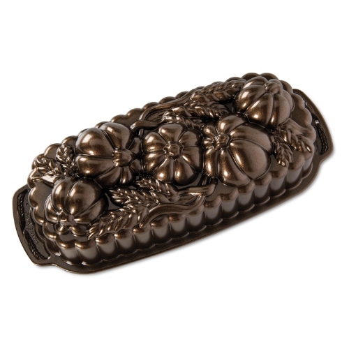 Bakvorm "Wheat & Pumpkin Loaf Pan" - Nordic Ware | Fall Harvest Bronze