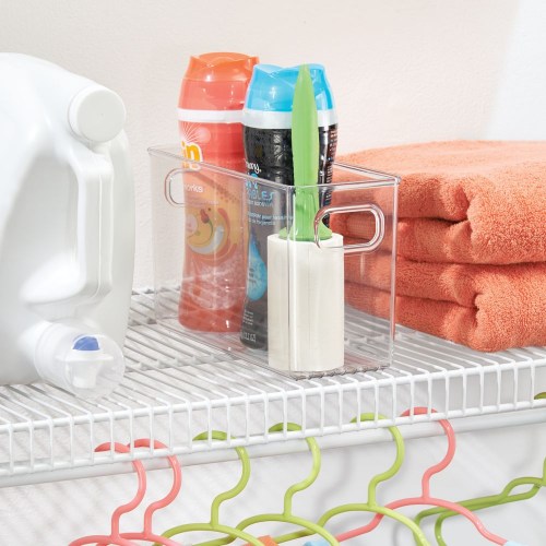 Opbergbox met Handvat, 25.4 x 9.9 x 15.5 cm, Kunststof, Transparant - iDesign | Linus