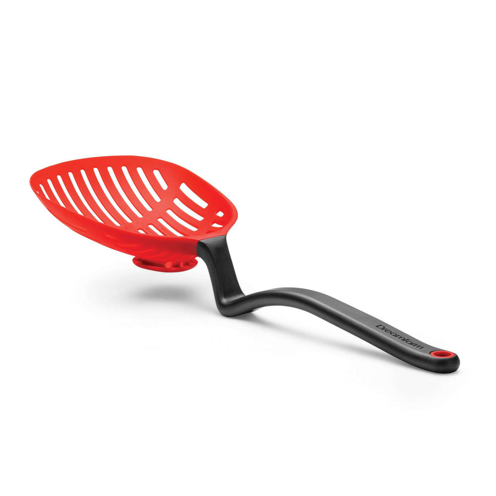 Schuimspaan Big Lestrain Lepel, Rood - Lepel met vergiet - 38,5cm - Kunststof | Dreamfarm