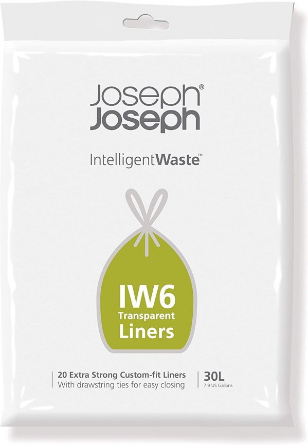 Afvalzak, IW6, Transparant, 30 L, 20 Stuks - Joseph Joseph | Intelligent Waste