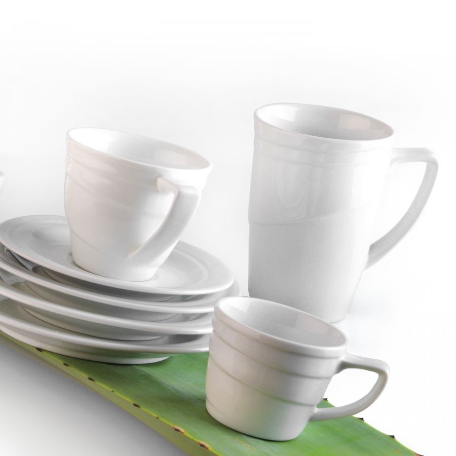 Medium Koffiekopje & schoteltje, Wit - Porselein - BergHOFF|Hotel Line
