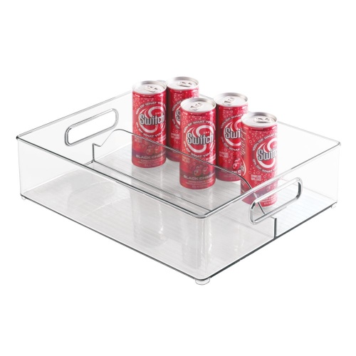 Koelkast Organizer met Verdeelvakken, 30.5 x 36.8 x 10.2 cm, Kunststof, Transparant - iDesign | Fridge Binz