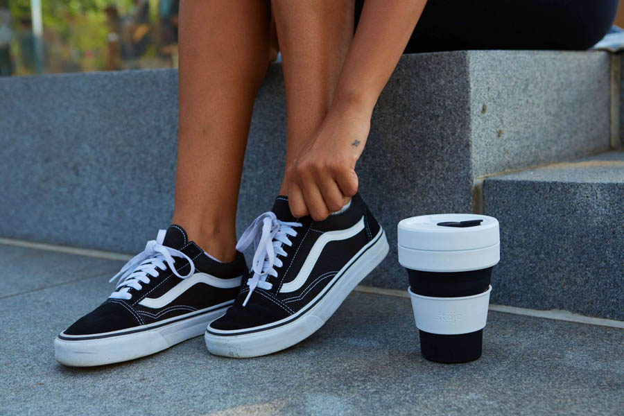 Pocket Cup, Black - 355 ml - Drinkbeker - Koffiebeker - Zwart - Opvouwbaar | Stojo