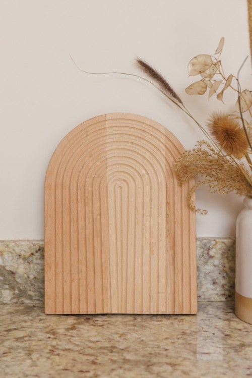 KitchenCraft Idilica Reversible Beech Wood Chopping / Serving Board, Sleeved