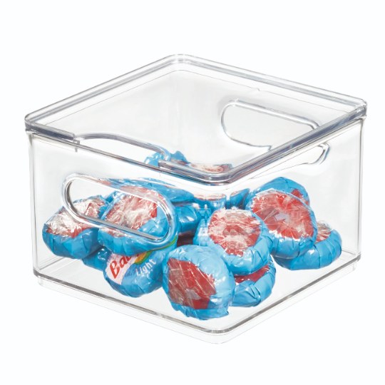 Koelkast Organizer met Deksel, 15.1 x 15.2 x 10.7 cm, Kunststof - iDesign | The Home Edit