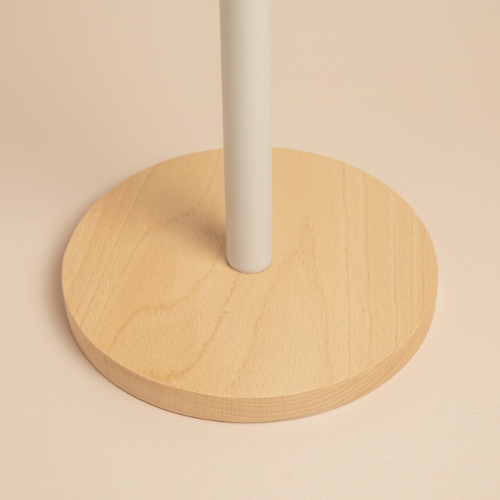 KitchenCraft Idilica Beech Wood and Galvanised Steel Towel Holder, Tagged