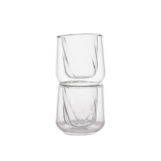 La Cafetiere 2pc Double Walled Cortado Glasses, 135ml Gift boxed