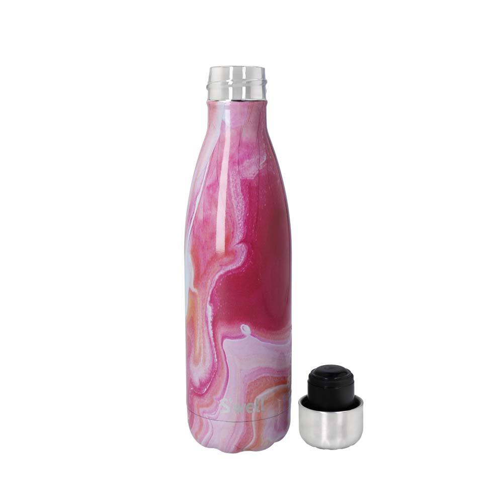 Thermosfles - Agaat Roze - Waterfles - 500ml - Herbruikbaar - Dubbelwandig - S'Well | Rose Agate