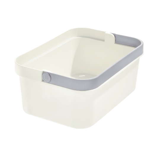 Opbergmand met Handvat, 22 x 33 x 13 cm, Kunststof, Beige - iDesign | Eco Storage