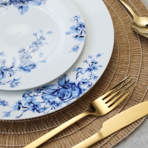 Placemats, Rond, Set van 4 Stuks, Geweven, Naturel - Creative Tops