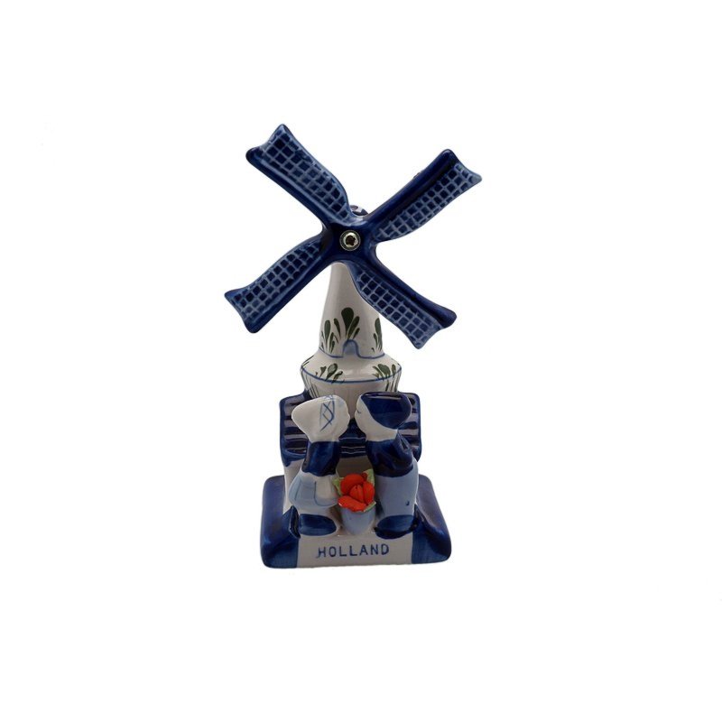 Delfts Blauw - Molen & Kissing Couple groot