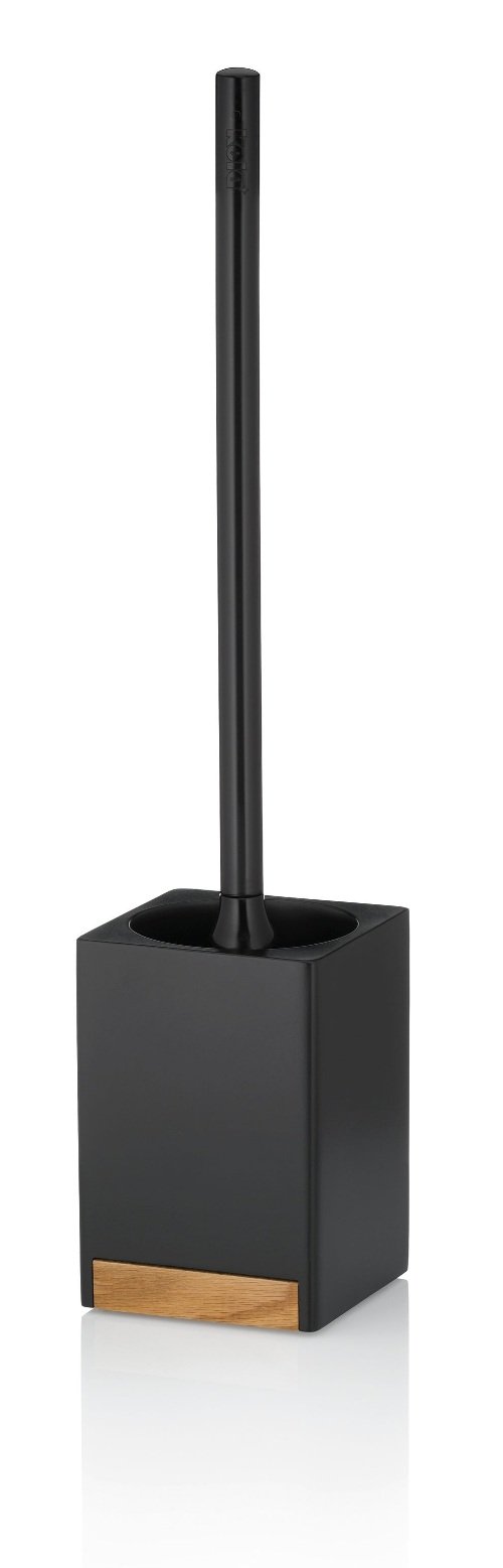 Wc-borstel Houder, Hout, Zwart - Kela | Cube