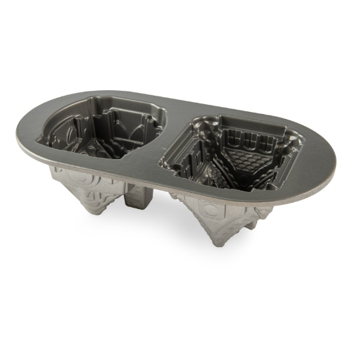 Bakvorm "Gingerbread House Duet Pan" - Nordic Ware | Sparkling Silver Holiday