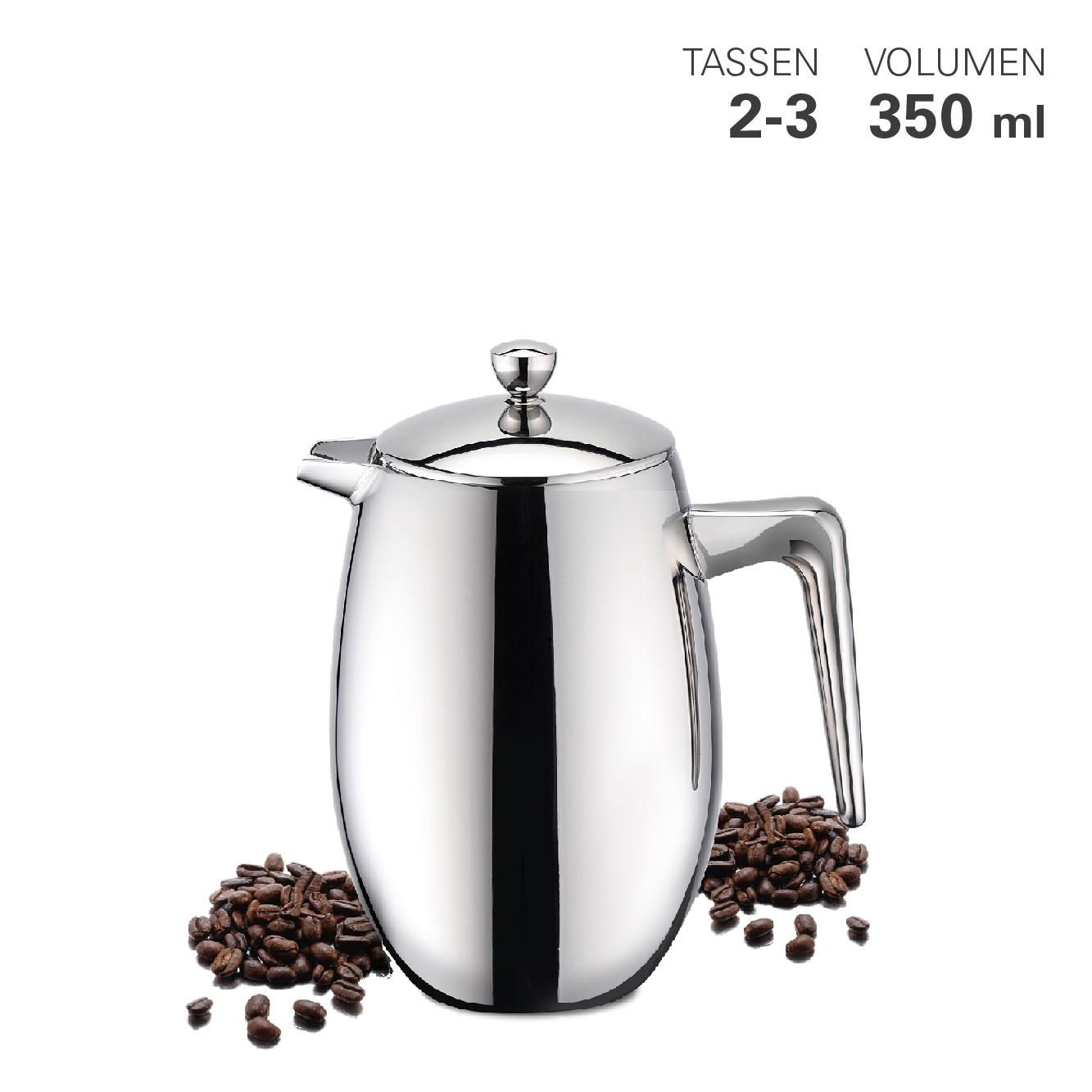 Cafetière, 350 ml, Dubbelwandig – Weis