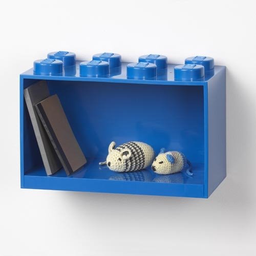 Wandschap 8 Brick, Blauw - Polypropyleen - LEGO